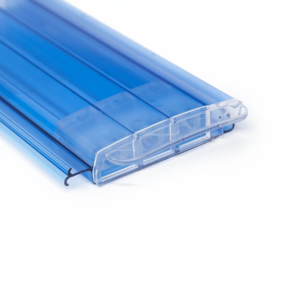 Liderpool Rollladenabdeckung Polycarbonat-Lamellen - Transparent-Blau - Preis je m²
