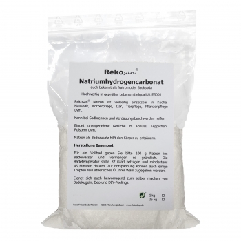 Natron Natriumhydrogencarbonat Backsoda Lebensmittelqualität E500ii - 1 kg