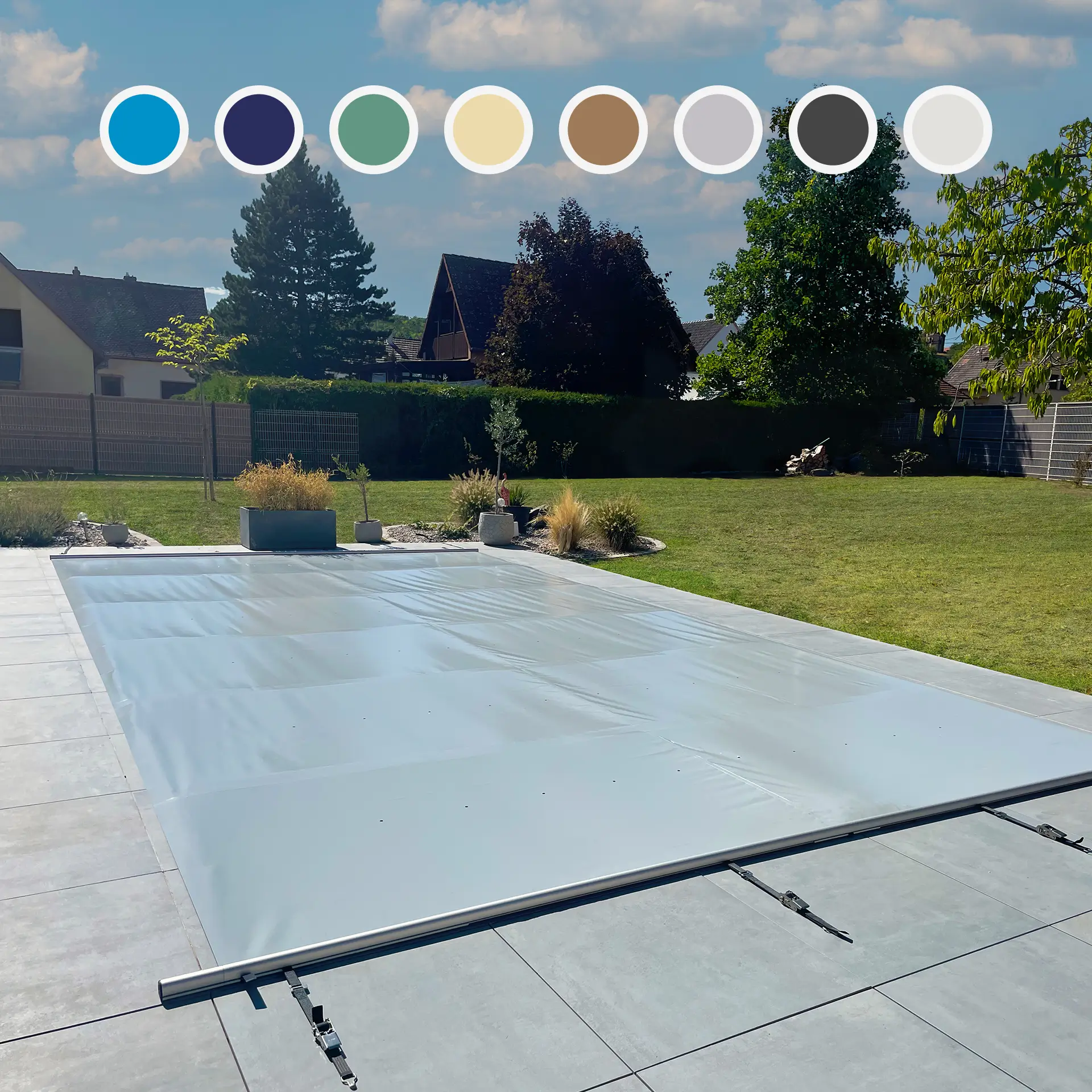 Walter Pool WaluCover PRESTIGE Sicherheitsabdeckung Rollschutz Stangenabdeckung - 650 g/m² - ab 102.- € pro m²