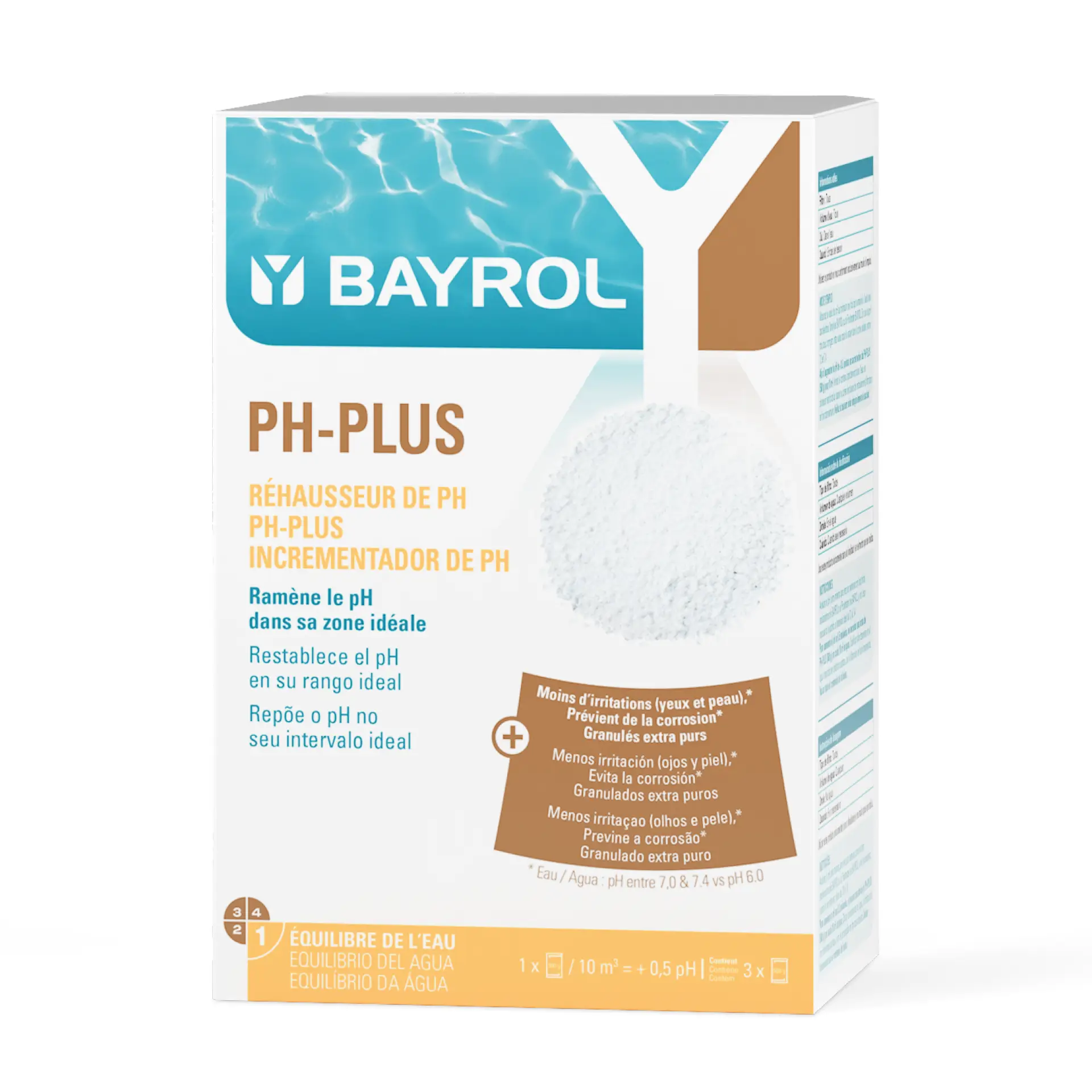 BAYROL pH-Plus Granulat - 1,5 kg (3x 500 g Beutel)