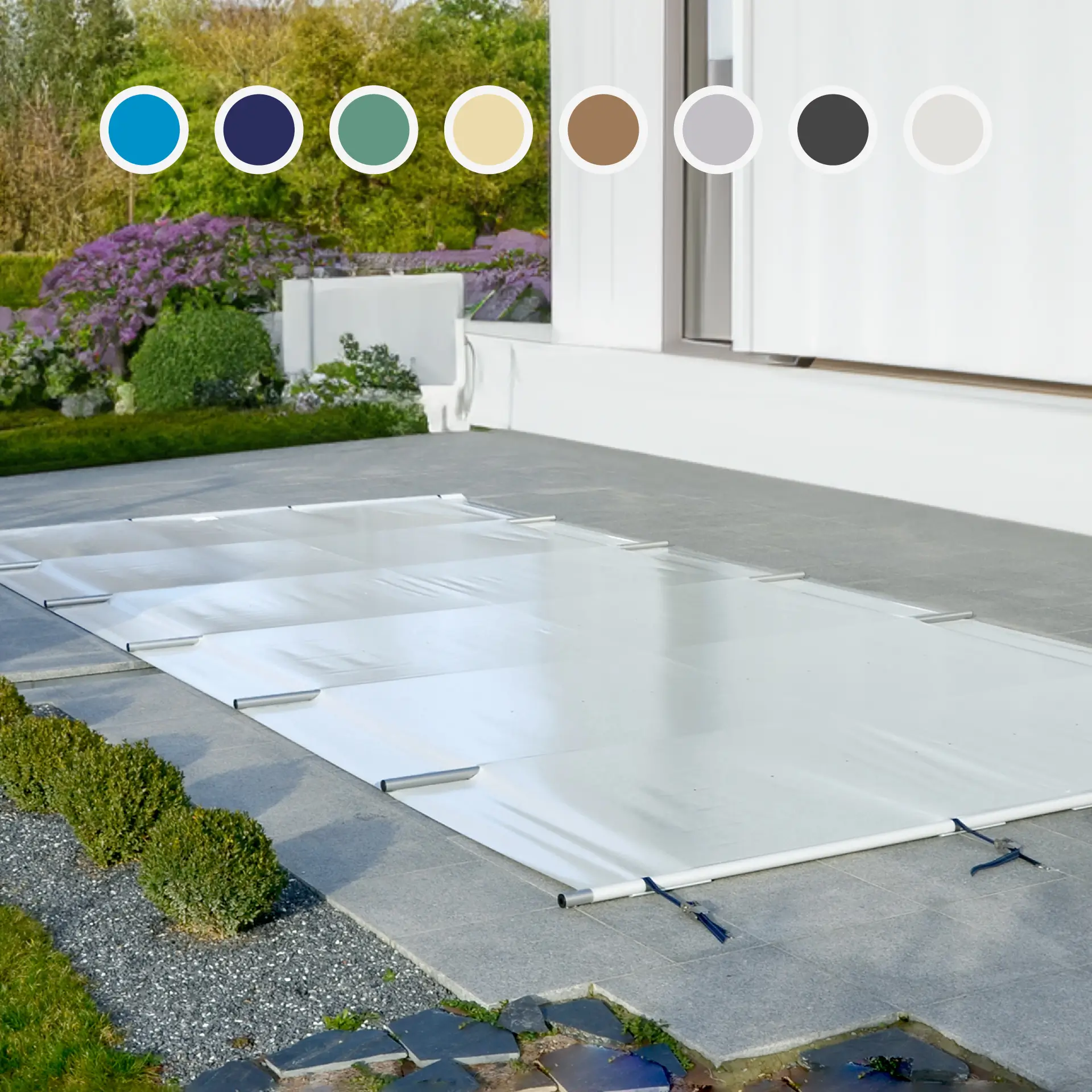 Walter Pool WaluCover INITIAL Sicherheitsabdeckung Rollschutz Stangenabdeckung - 650 g/m² - ab 72.- € pro m²