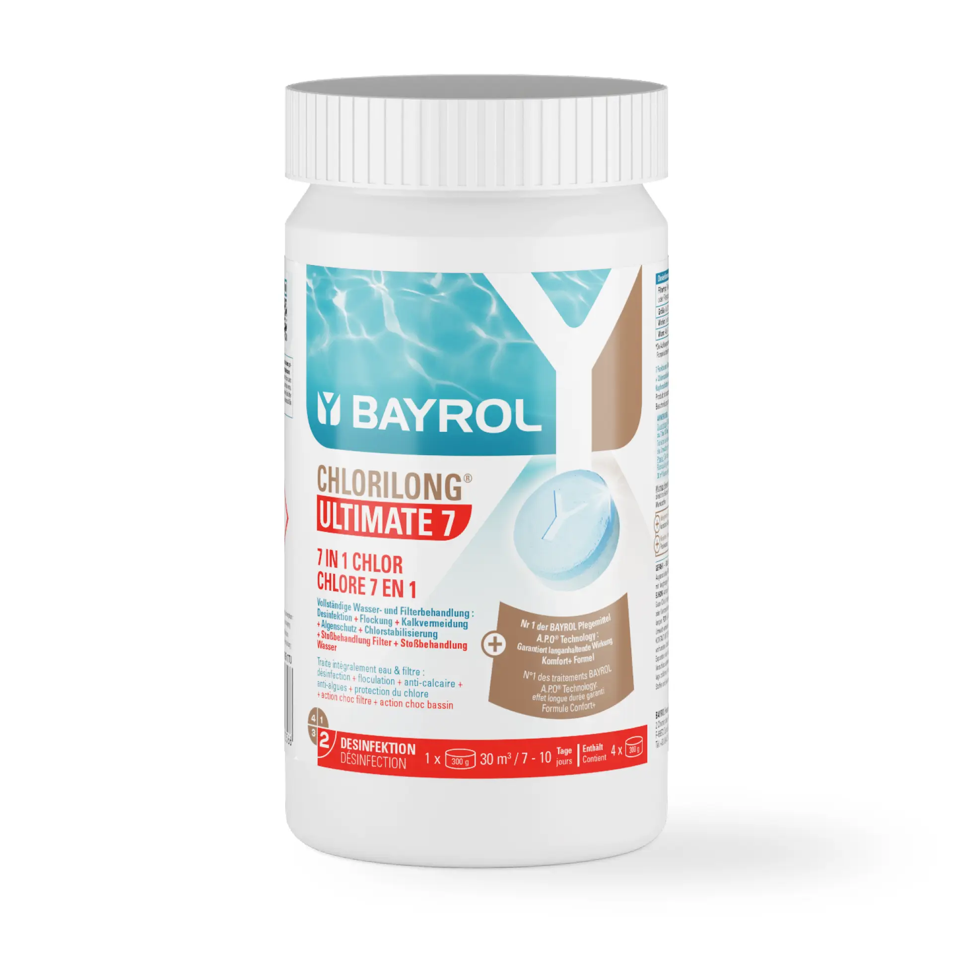 BAYROL Chlorilong® ULTIMATE7 - 1,2 kg Dose - umfassende 7-in-1-Poolpflege
