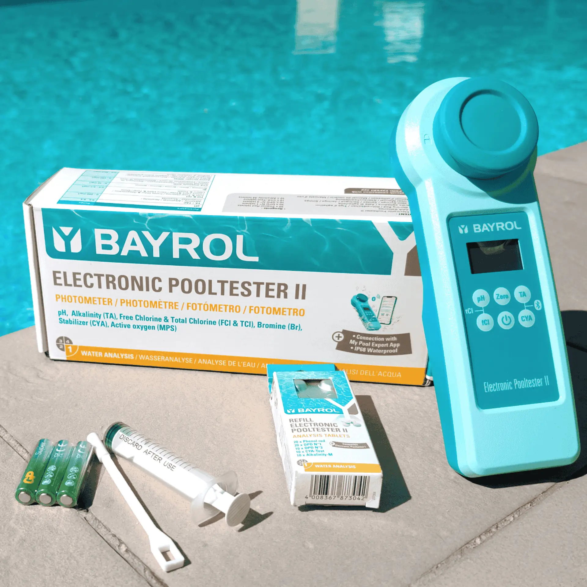 BAYROL Elektronischer Pooltester II – präzise Wasseranalyse leicht gemacht