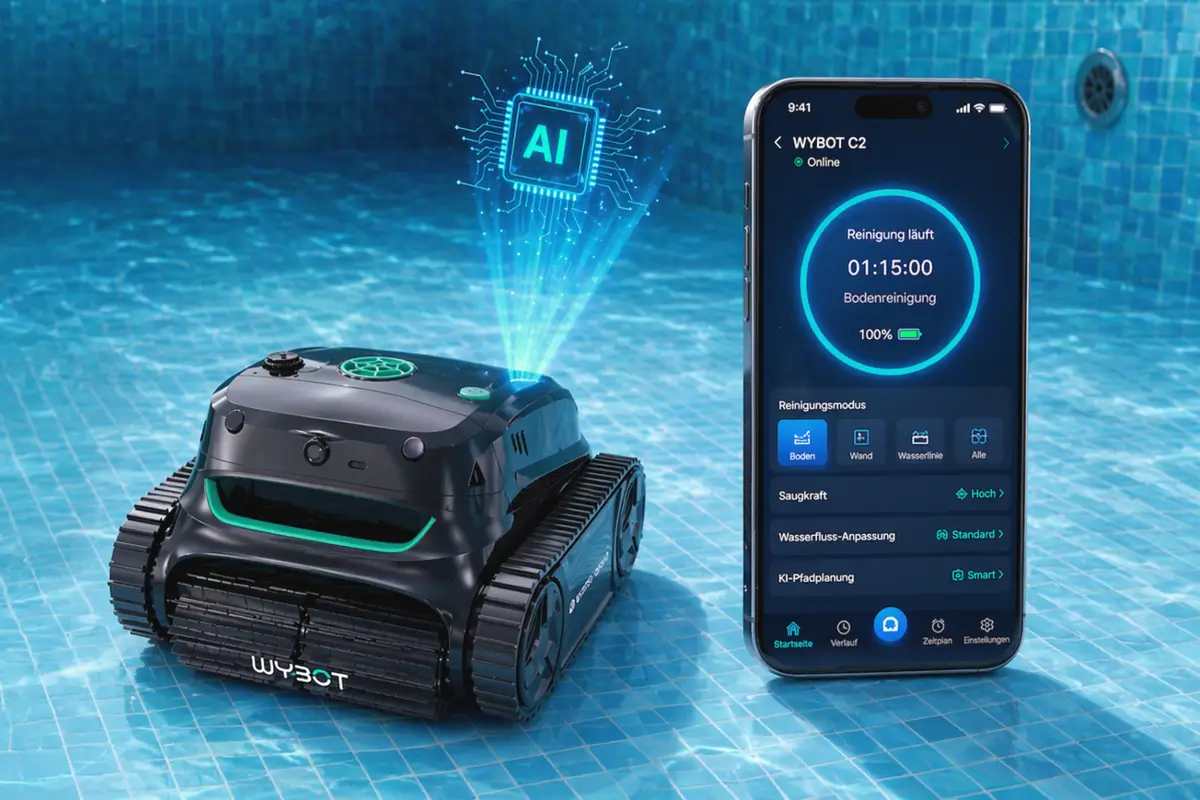 WYBOT Solar Vision S2 Poolroboter im Pool