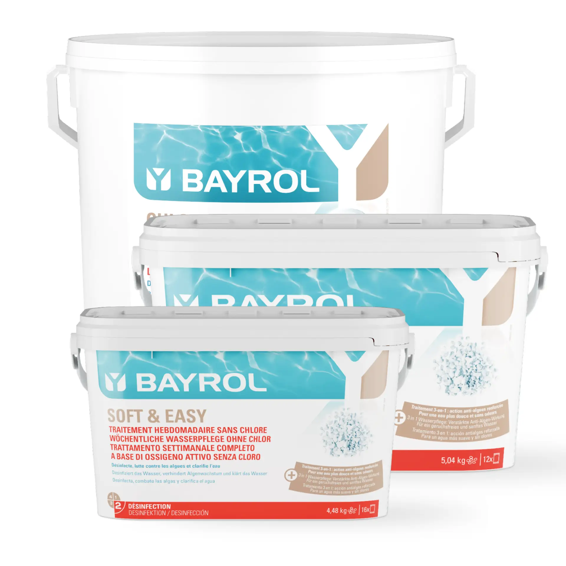 BAYROL Soft & Easy Aktivsauerstoff-Granulat - 16,8 kg Eimer (40 Doppel- Beutel)