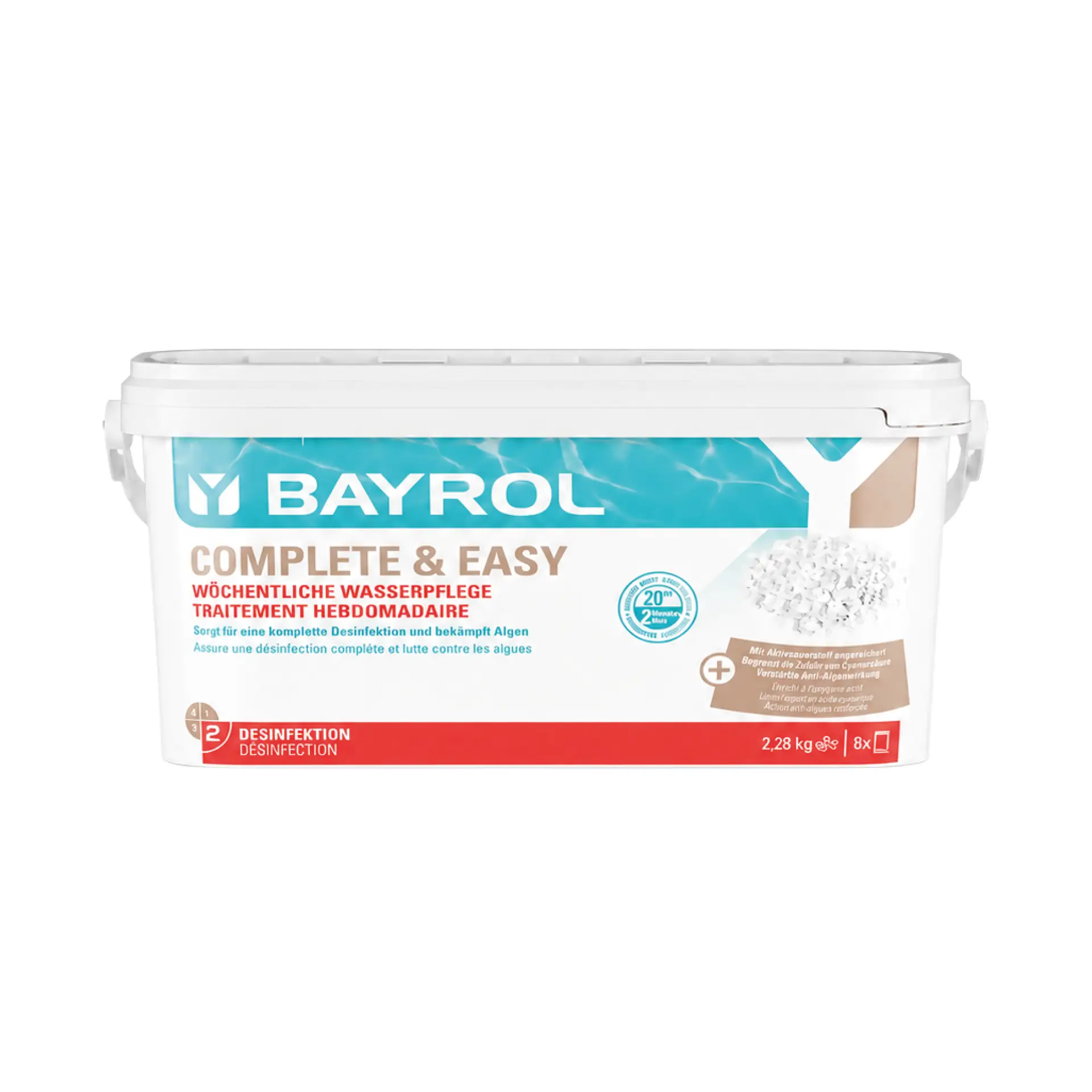 BAYROL Complete & Easy Granulat in Beuteln - 2,24 kg (8 Doppelbeutel)